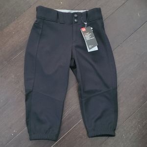 Under armor youth xs girls softball black pants